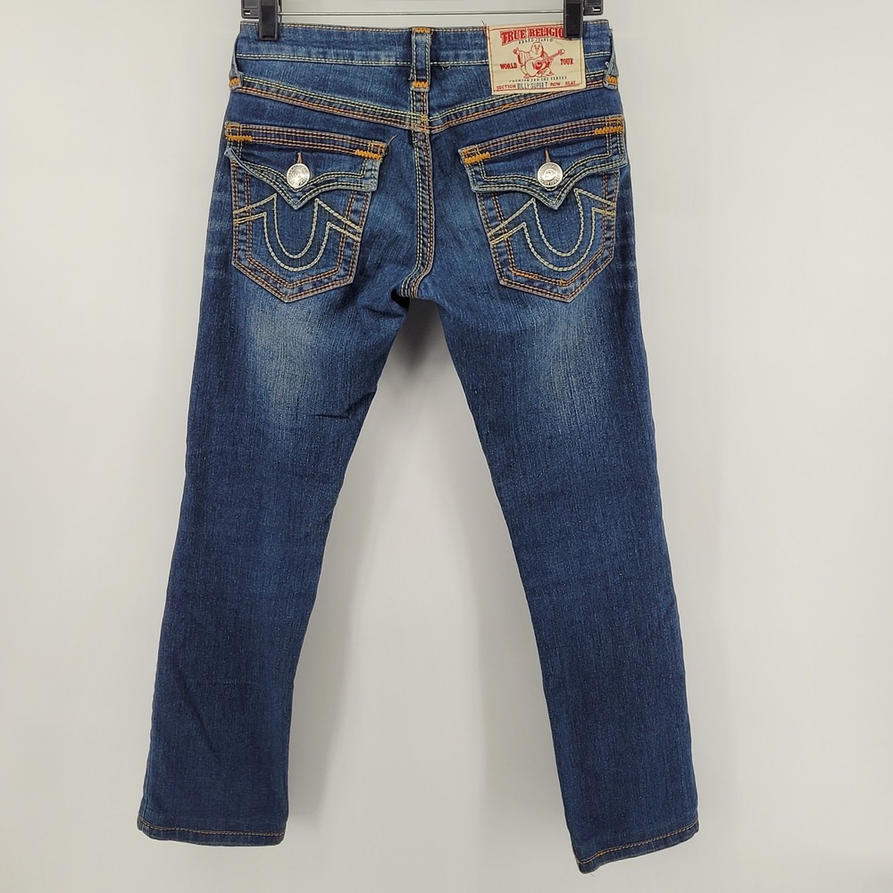 True Religion Billy Super T Jeans 28 Blue Low Rise Bootcut Denim Womens - Picture 8 of 8